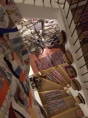 an overhead view of a counter top in a room at La Bégude des Alpilles in Orgon