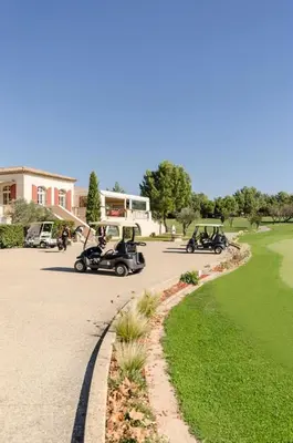 a group of motorcycles parked on a golf course at Village Pont Royal en Provence - maeva Home - Appartement cosy et climatisé 2 pièces 4 personnes - Prestige - super Home MAE-2164 in Mallemort