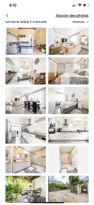 a collage of photos of a house at Villa des palmiers in Saint-Saturnin-lès-Avignon