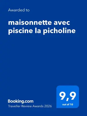 a screenshot of a cell phone with the text representative of a representativenanceitance la at maisonnette avec piscine la picholine in Châteaurenard