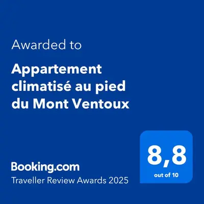 a screenshot of a phone with the text upgraded to agreement administer an pdmt at Appartement climatisé au pied du Mont Ventoux in Malemort-du-Comtat