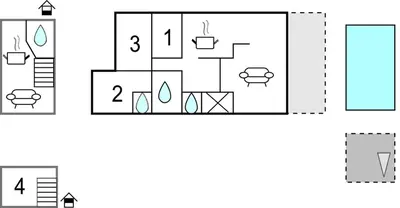 a schematic diagram of a house at Nice Home In Pernes-Les-Fontaines in Pernes-les-Fontaines