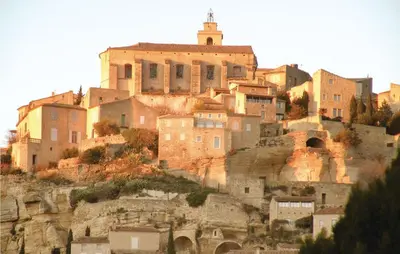 a group of buildings on a mountain at Amazing Home In St Martin De Castillon in Saint-Martin-de-Castillon