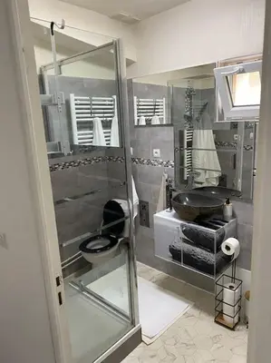 a bathroom with a sink and a toilet at SPA jardin privé T3 indépendant dans Villa in Morières-lès-Avignon