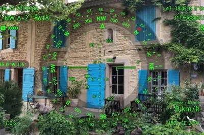 a house with green numbers on the front of it at Superbe mas proche centre-ville in Salon-de-Provence