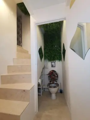 a hallway with a toilet in a house at Appartement centre historique Aix en Provence, Place RAMUS in Aix-en-Provence