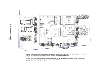a floor plan of a house at Villa Oliveda - Piscine & Salon Cinéma in Lourmarin
