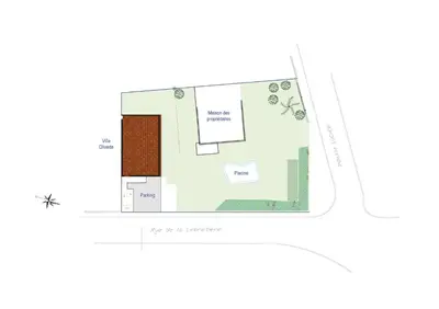 a floor plan of a house at Villa Oliveda - Piscine & Salon Cinéma in Lourmarin