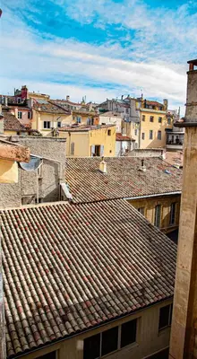an overhead view of a city with roofs at Cosy apartment Right in Cours Mirabeau in Aix-en-Provence
