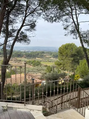 a view from the balcony of a house at Villa Le Mas des Roches à 15mn airport Marseille in Velaux