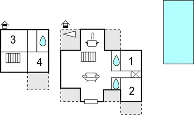 a block diagram of a house at Amazing Home In Beaumont-De-Pertuis in Beaumont-de-Pertuis