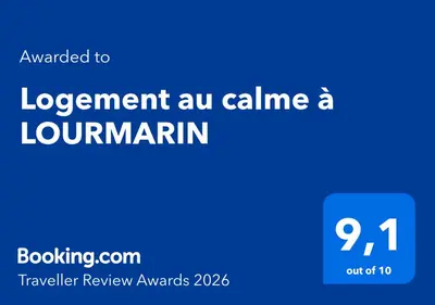 a blue sign with the text awarded to increment all game a tournament at Logement au calme à LOURMARIN in Lourmarin