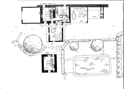 a floor plan of a house at Aix en Provence charmante villa piscine cadre verdoyant 6 personnes in Aix-en-Provence