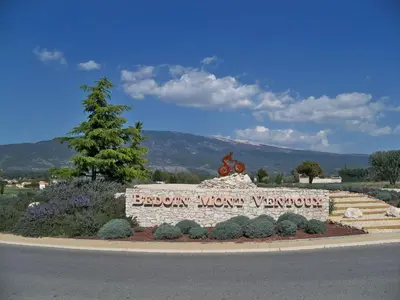 a sign for aatown new yorkatownconservancy at La Bastide au Ventoux in Bédoin