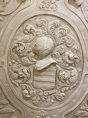 a carving of a chicken on the side of a building at Appartement au coeur du centre historique in Aix-en-Provence