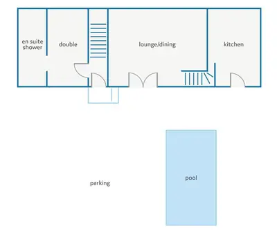 a schematic diagram of the experimental facility at Villa Le Bastidon by Villa Plus in Les Taillades