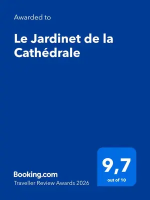 a screenshot of a cell phone with the text emailed to le jarint de la at Le Jardinet de la Cathédrale in Aix-en-Provence