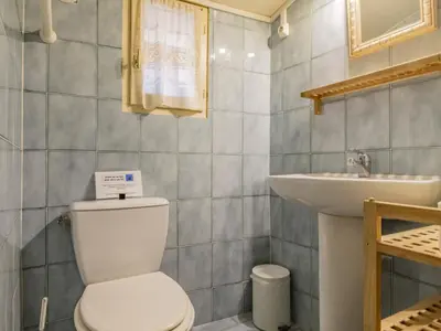 a bathroom with a toilet and a sink at Holiday Home Côté Place by Interhome in Villars