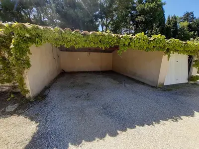 a garage with plants growing on top of it at 4 bedroom villa pool entire place in Salon-de-Provence