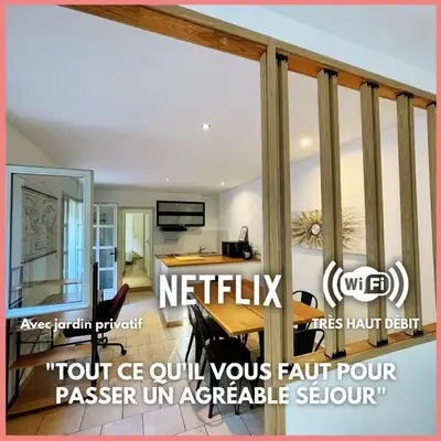Chaleureux Appartement RDC 49 m2 avec Jardin