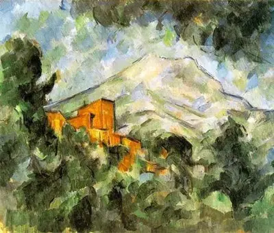 a painting of a house in the middle of trees at Apparemment hypercentre Aix-en-Provence in Aix-en-Provence