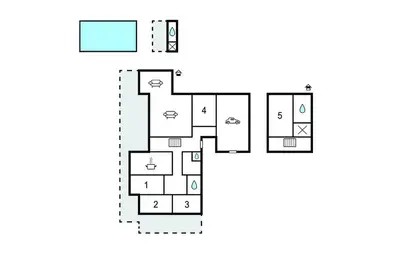 a floor plan of a house at Nice Home In Carpentras in Carpentras