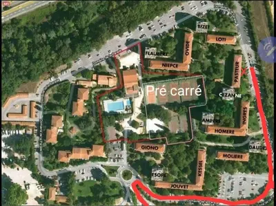 a site map of a fire centre at Appartement in Aix-en-Provence