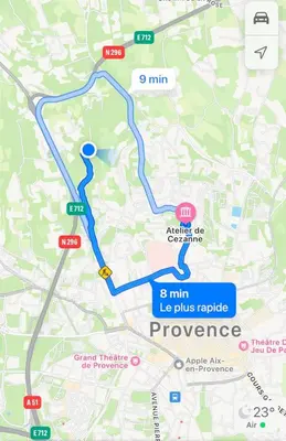 a map of the proposed improvements to the improvements at Le Cabanon d 'Aix in Aix-en-Provence