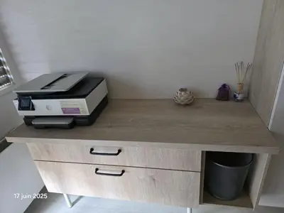 a desk with a printer on top of it at La Pineda de Provence in Aix-en-Provence