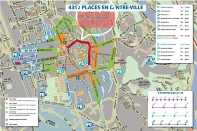 a map of the city of chisinau with attractions at Bali Dream I Hyper Centre Fountain Moussue in Salon-de-Provence
