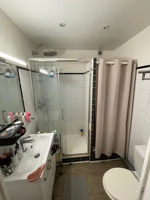a bathroom with a shower and a sink and a toilet at inactive in Aix-en-Provence
