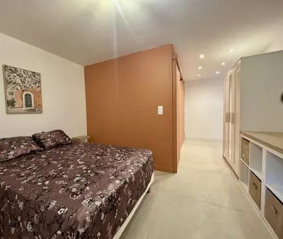 a large bedroom with a bed and a closet at Domaine Saint Roch in Saint-Paul-lez-Durance