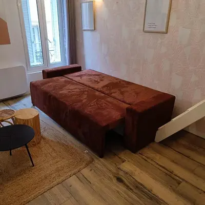a living room with a couch and a loft bed at Le Richelme by Rentalaix in Aix-en-Provence