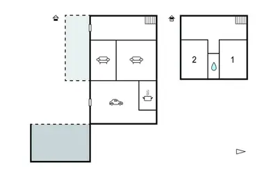 a block diagram of a building at Maison De Charme in Jonquerettes