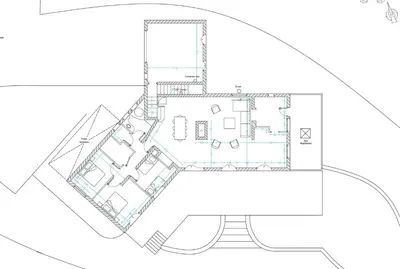 a floor plan of a house at Villa confortable avec jardin à Rognes – 200 m² in Rognes