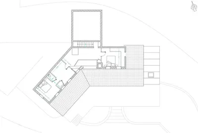 a floor plan of a house at Villa confortable avec jardin à Rognes – 200 m² in Rognes