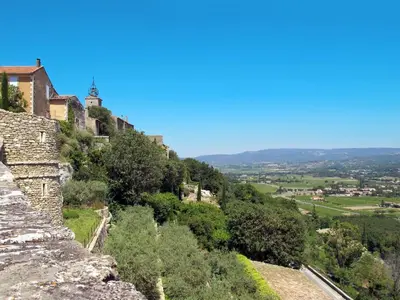 a view from the ruins of a castle on a hill at Holiday Home Le Cèdre by Interhome in Ménerbes