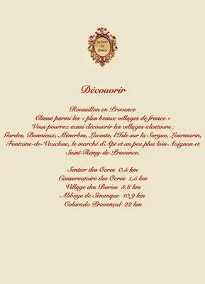 a letter from the president of the united states at La Dame Au Balcon in Roussillon