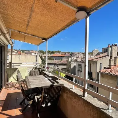Appart Centre Mairie - Terrasse vue Ste Victoire
