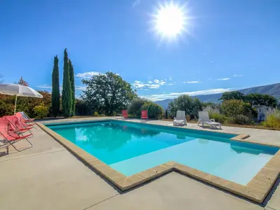 a swimming pool in a villa with a view at Holiday Home Les Cotes by Interhome in Saint-Martin-de-Castillon