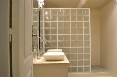 a bathroom with a sink and a toilet in it at Mas Le 7 in Saint-Andiol