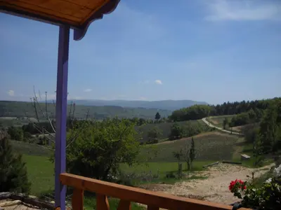 a view from the porch of a house at Aurel inattendu in Aurel