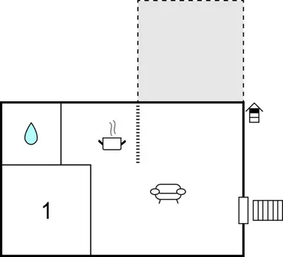 a diagram of a kitchen with four different views at Cozy Apartment In Bonnieux With Kitchen in Bonnieux
