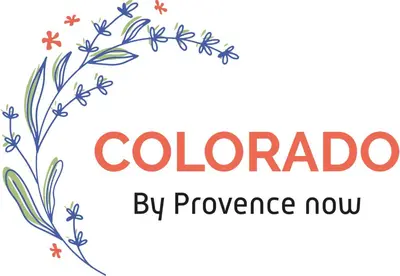 a flower arrangement with the words colombia by powerhouse now at Provence Now in Cabrières-dʼAvignon