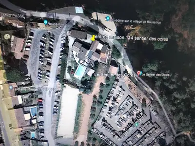 a map of the parking lot of a building at Chambre du sentier des ocres in Roussillon