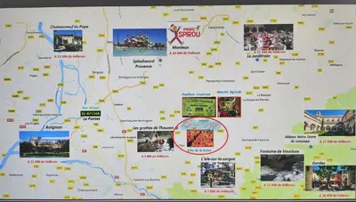 a map of the usa with many pictures on it at Le nid’Ange in Velleron